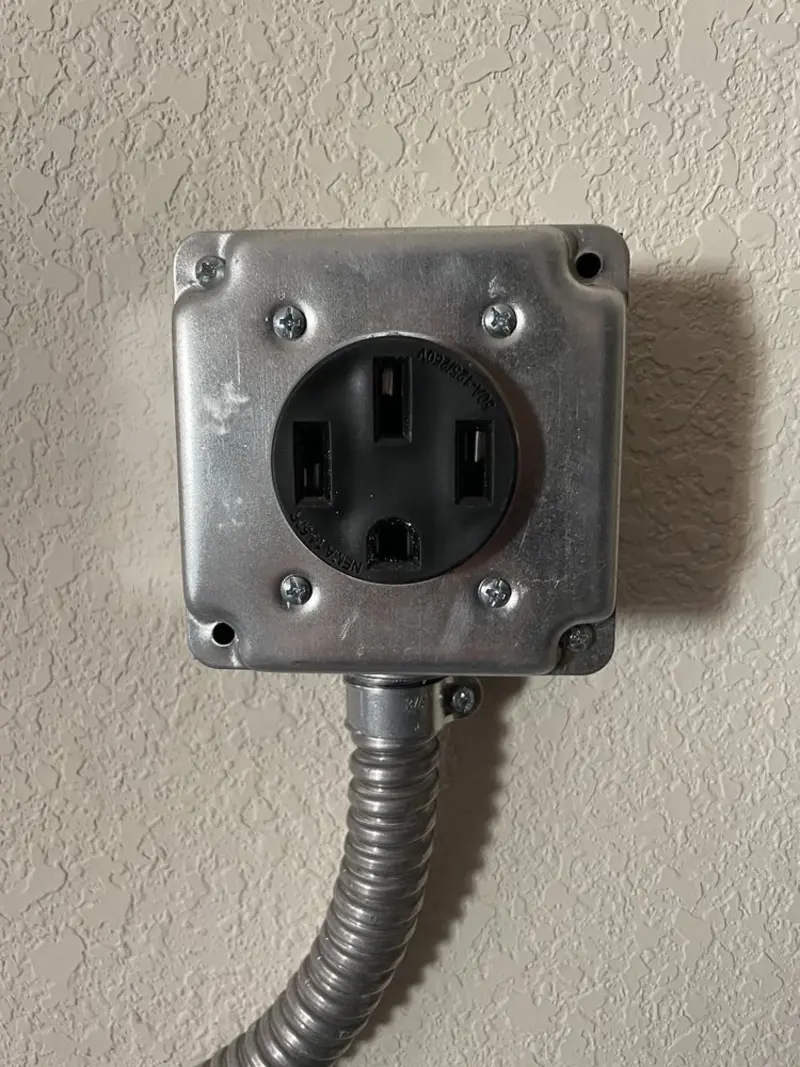 NEMA 14-50 outlet installed for Electrical Panel Upgrade in Tiffin